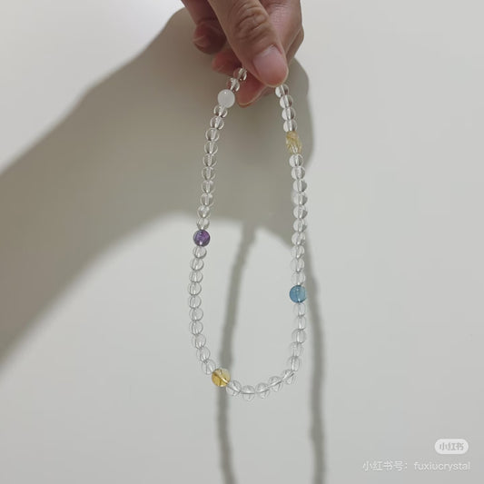 “Amethyst Energie-Armband mit Nageldesign-Set”